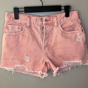 Free People Denim Pink Shorts